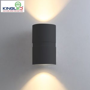 KingLED ĐÈN GẮN TƯỜNG NGOÀI TRỜI 10W 2 BÓNG (LWA0047B-BK) VỎ ĐEN - LWA0047B-BK