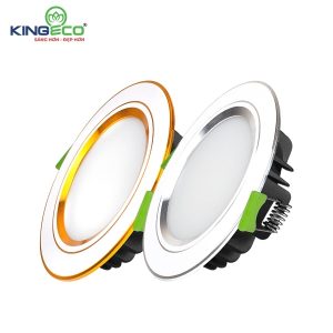 KingLED Đèn Led Âm Trần Mặt Phẳng Đổi Màu 09W/90 (EC-DLSS SERIES) - EC-DL-9SS-T118-DM-PV/PB