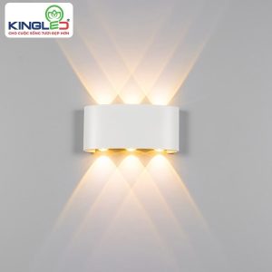 KingLED ĐÈN LED GẮN TƯỜNG NGOÀI TRỜI 2W 6 BÓNG (LWA8031-WH) - LWA8031-WH