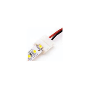 VinaLED Đầu nối  cuối có dây cho led dây đơn sắc (8mm), 2 Pins - EC-2P-8-WW - Image 1